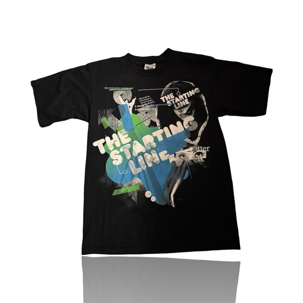 The Starting Line Band Graphic T-Shirt Unisex Black Vintage Style 14/16: EMO